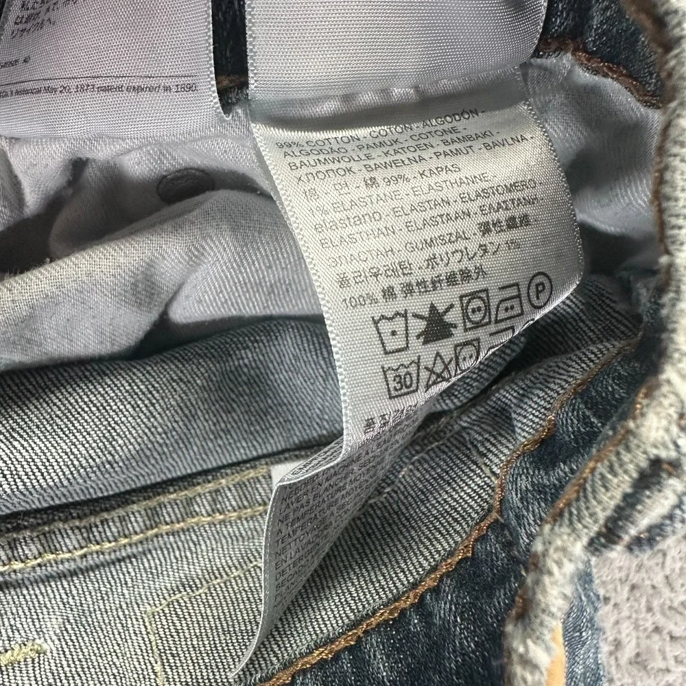 Levi's 559 Jeans Mens 38x30 Blue Cotton Denim Straight Workwear Travel Stretch